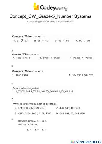 Concept-CW-Comparing and Ordering Large Numbers