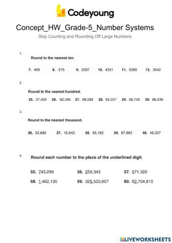 Concept-HW-Skip Counting and Rounding Off Large Numbers