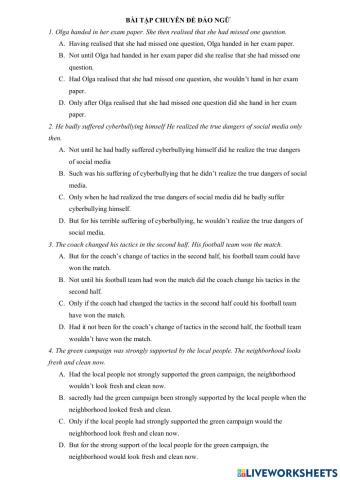 Chuyên đề đảo ngữ