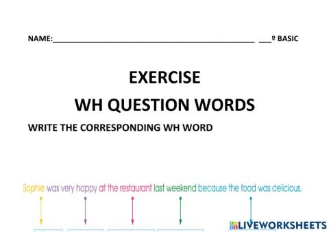 Exercise wh word