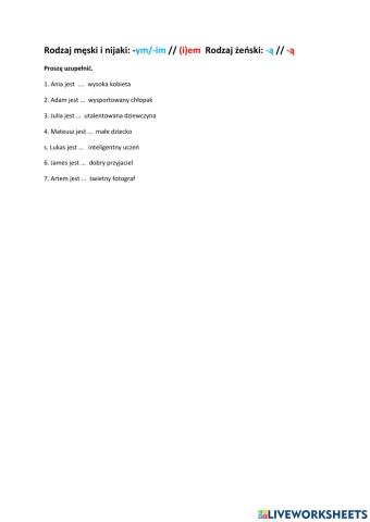 Narzędnik - mówienie