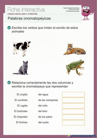 Palabras onomatopéyicas