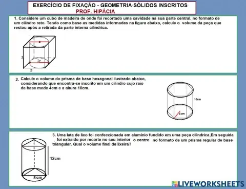 Volume de poliedros inscritos