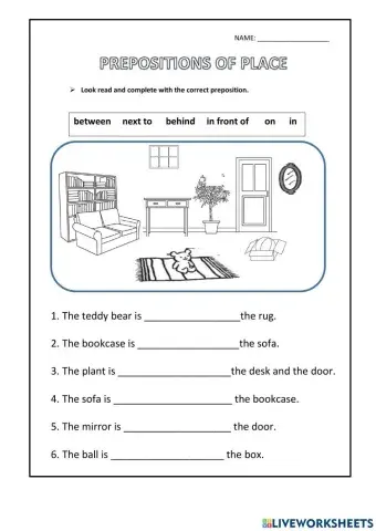 Prepositions of place