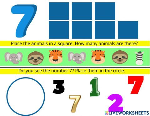 Number 7 - Jungle animals