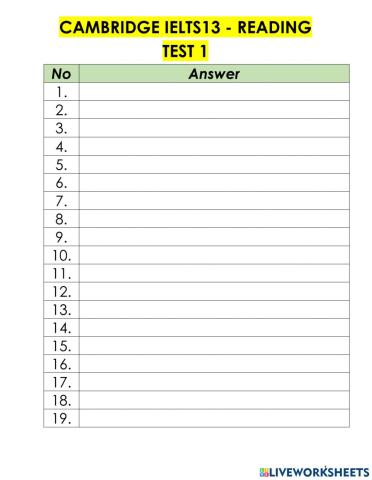 Cambridge 13 - Reading - Test 01