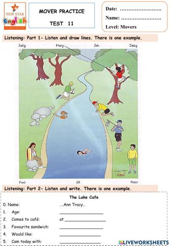 Mover practice Test  No 11