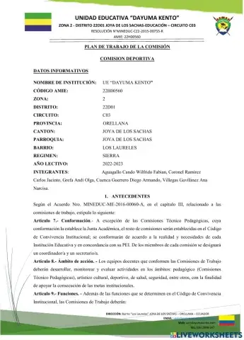 Comision de deportes