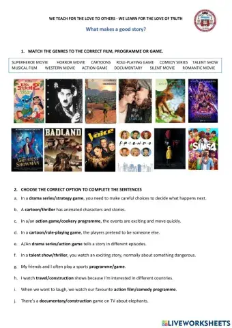 Films, programmes and games