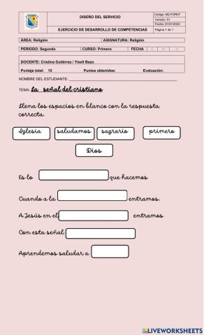 La señal de la cruz