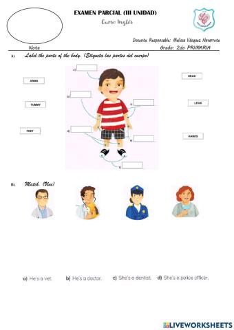 EVALUACIÓN BIMESTRAL SEGUNDO PRIMARIA