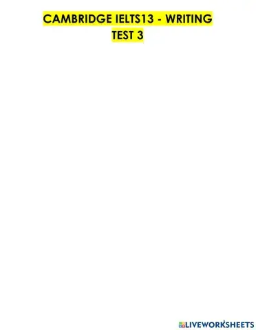 Cambridge 13 - Writing - Test 03