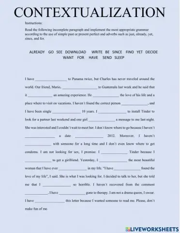 Contextualization - Present Perfect Tense vs Simple Past