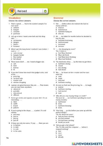 Progress Review Form 5 Unit 4