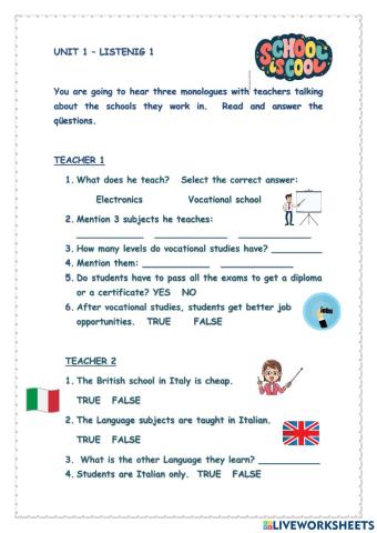 Listening about schools