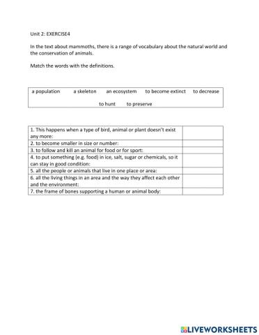 IE1, Unit 2, Reading, Exercise 4