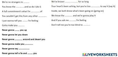 Never gonna give you up