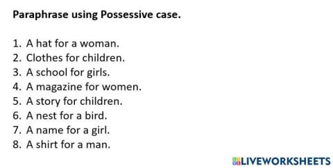Possesive Case