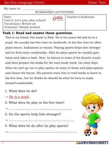 Let's play after school!