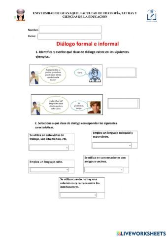 Dialogo formal e informal