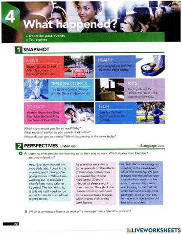 Unit 4 - What happened?