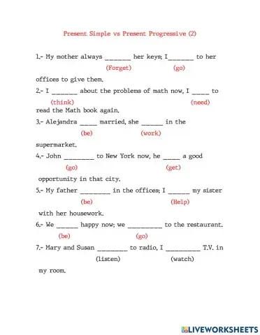 Simple Present vs Present Continous