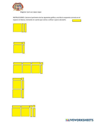 Calculo del perimetro utilizando la variable x