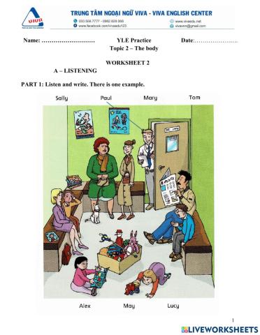 Idict 2 - Unit 2 - Listening, reading and writing skill practice - Worksheet 2