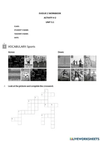 EVOLVE 2 UNIT 3.1 workbook