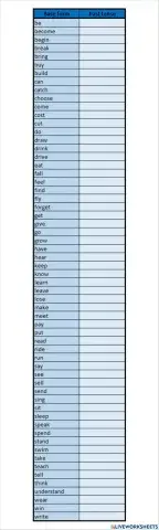 Irregular verbs - A2 (Navigate)