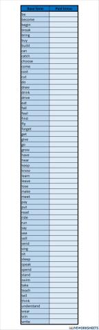 Irregular verbs - A2 (Navigate)