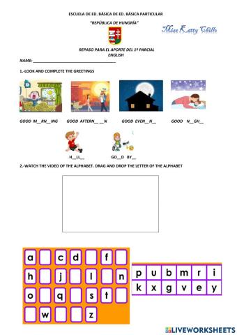 Repaso para el aporte DE 2do