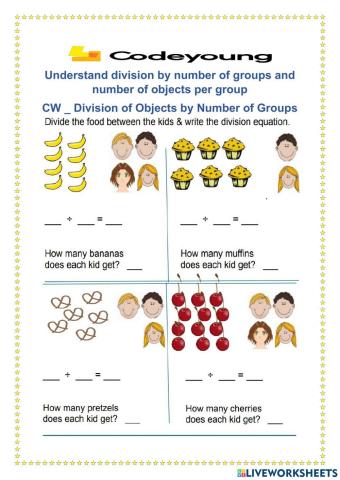 Division of Objects by Number of Groups