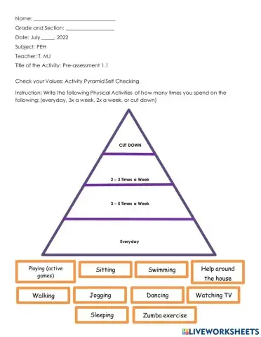 Activity Pyramid