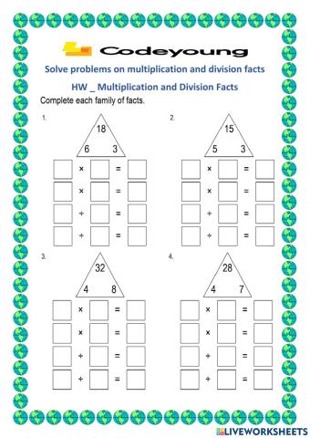 Multiplication and Division Facts