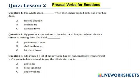 Phrasal verbs-relations&emotions