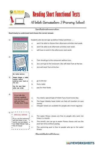 Short Functional Text