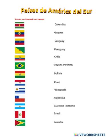 Banderas de América del Sur