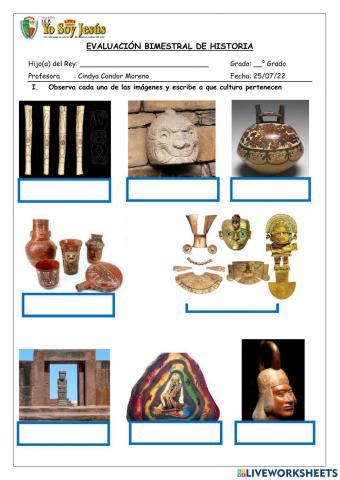 Evaluación de historia