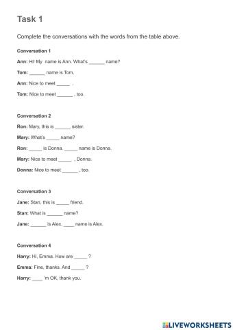 A1.1. Conversations. Who am I