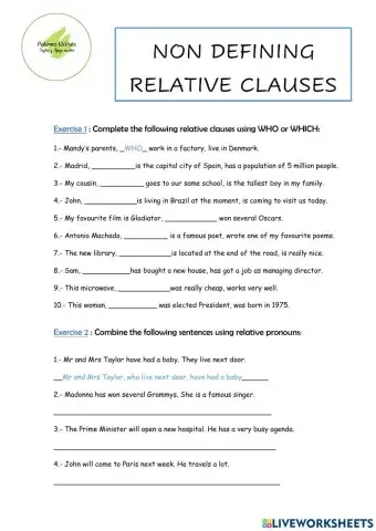 Lesson 48 - non defining relative clauses