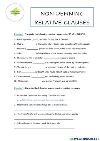 Lesson 48 - non defining relative clauses