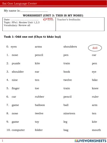 FFs1. Review Unit 1 2 3
