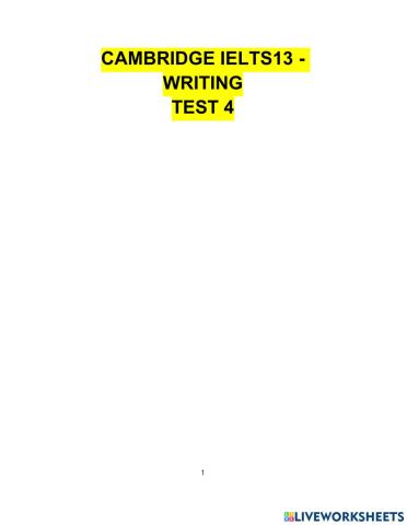 Cambridge 13 - Writing - Test 04