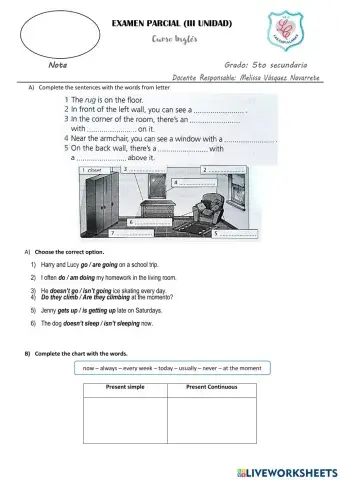 EVALUACIÓN BIMESTRAL QUINTO SECUNDARIA