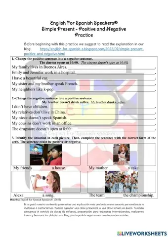 Simple Present: Positive and negative