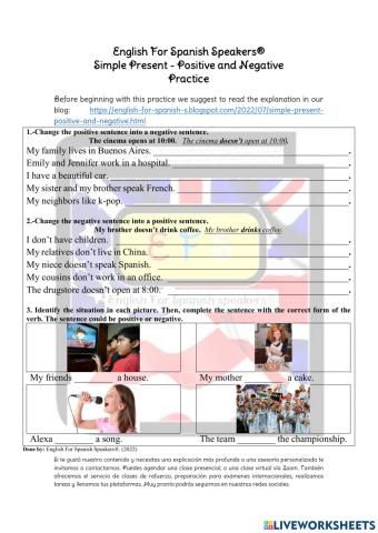 Simple Present: Positive and negative