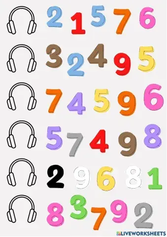 Listen number color