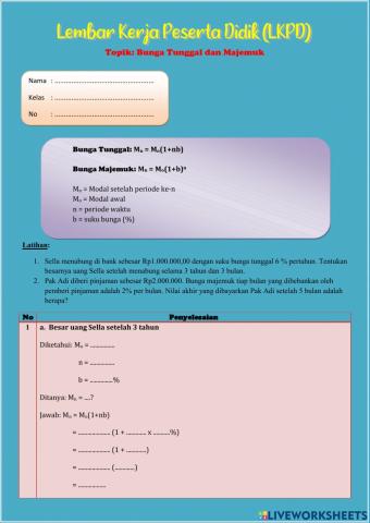 Bunga tunggal majemuk