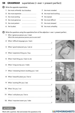 EF Pre-Inter 5B Grammar Superlatives (+ever+present perfect)